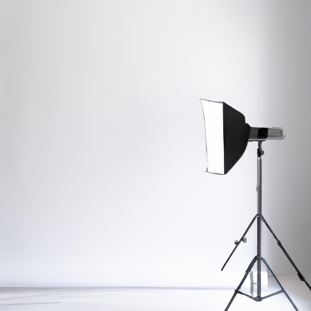 Estudio de fotografía minimalista con luz natural en Madrid, fondo blanco y equipo profesional